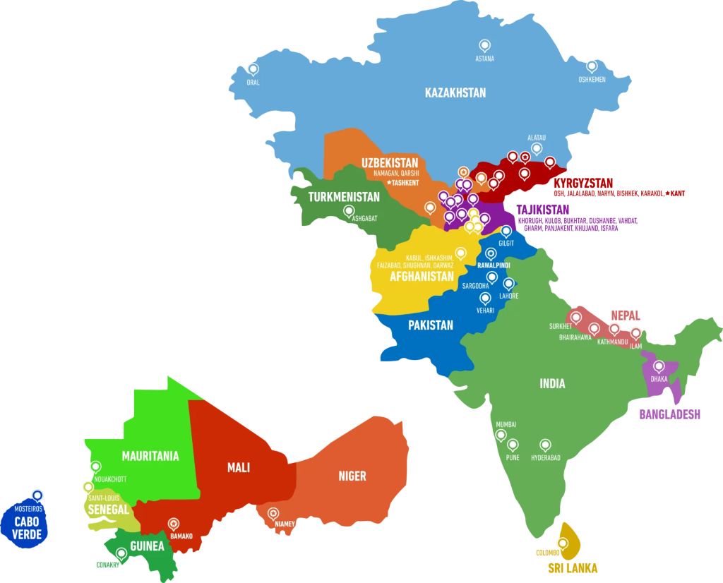 WEF Globally & Global Virtual School Footprint Map