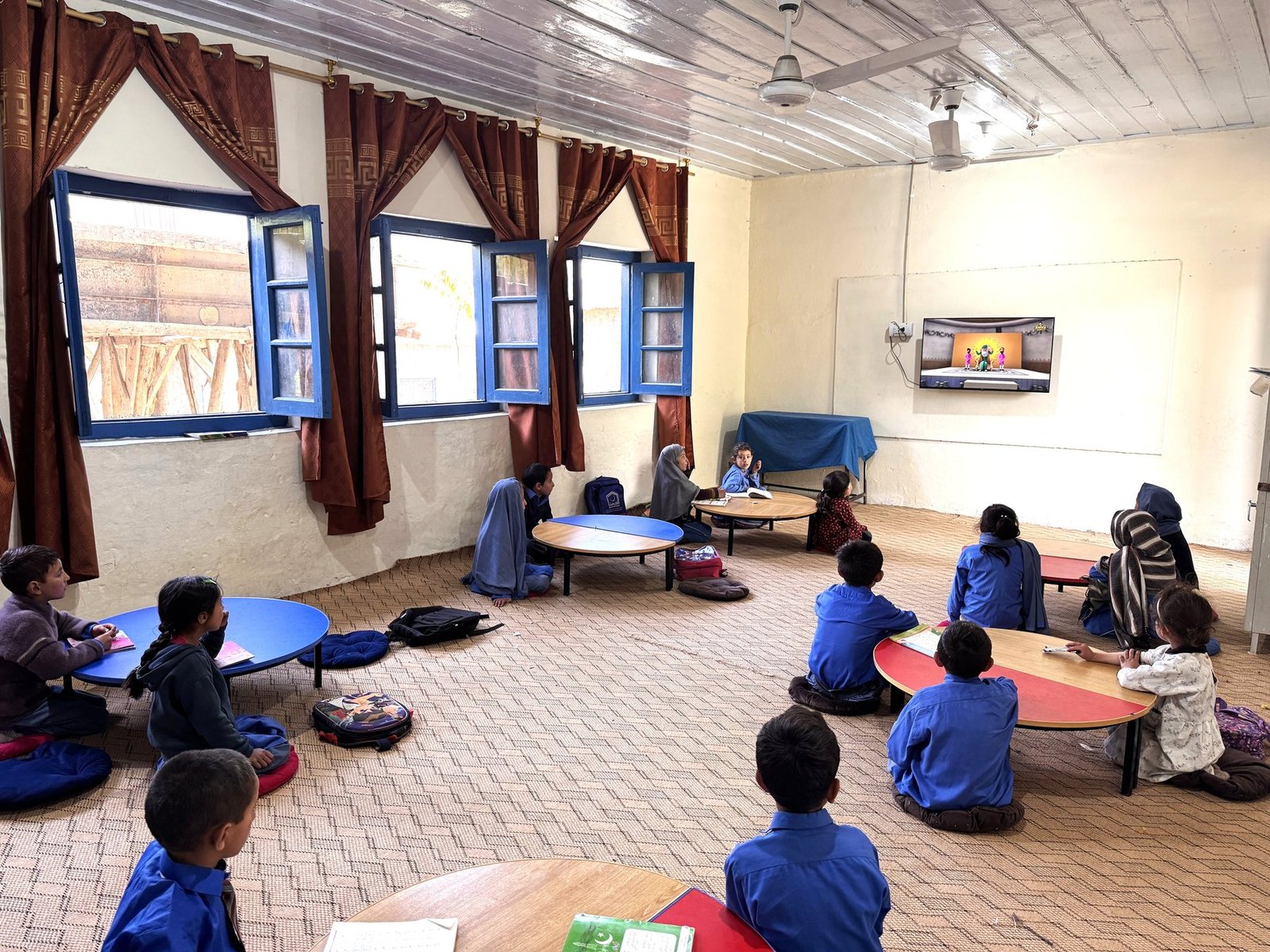 Children learning together in a WEF classroom